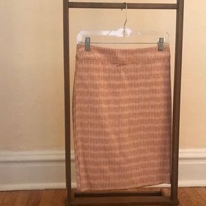 Dusty Rose and Cream Colored Pencil Skirt